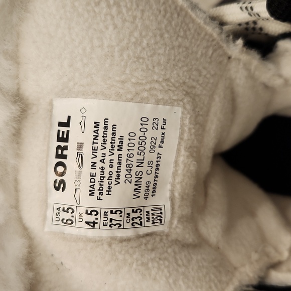 SOREL Ona Rmx Glacy Faux Fur Waterproof bootie in black size US 6.5 - Picture 10 of 17